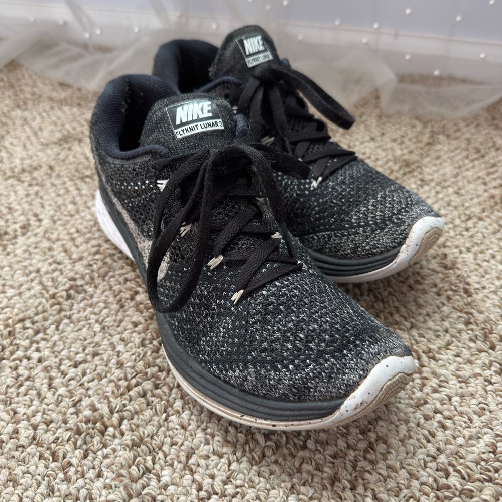 Nike Black and White Flyknit Sneakers